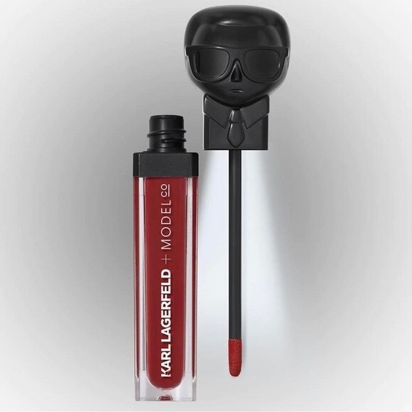 KARL LAGERFELD + ModelCo Lip Lights Liquid Matte Lipstick in Iconic Red NIB - Picture 2 of 8